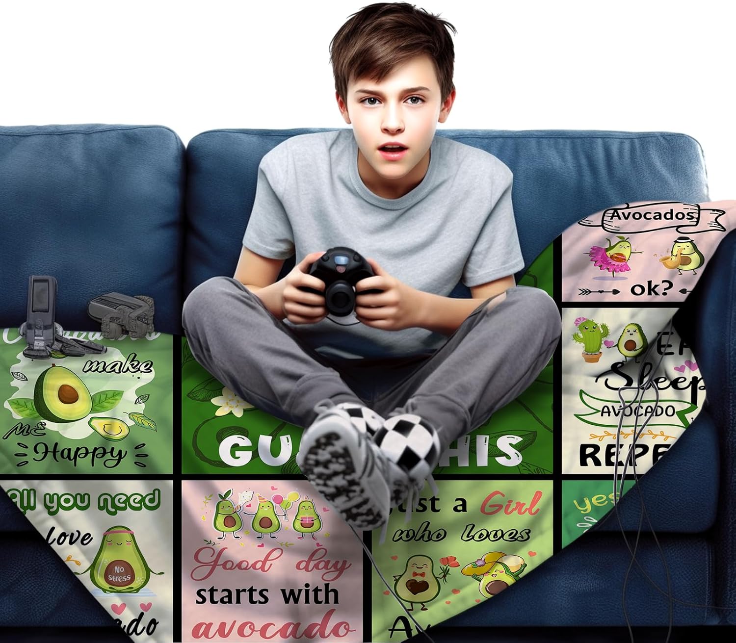 Avocado Blanket Cartoon Avocad - Christmas Throw Blanket review and price