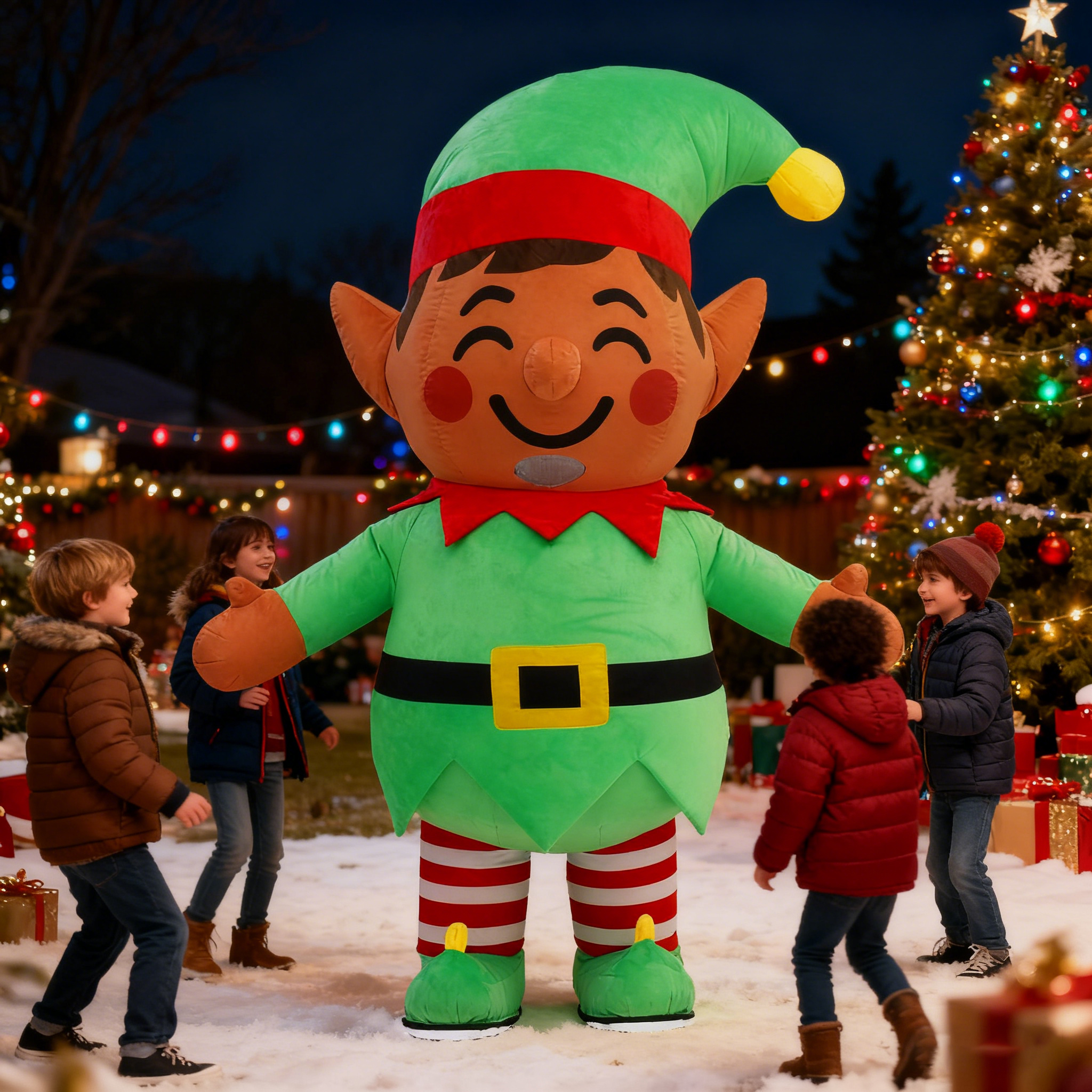 Inflatable Christmas Elf Plush - Elf Costume Christmas review and price