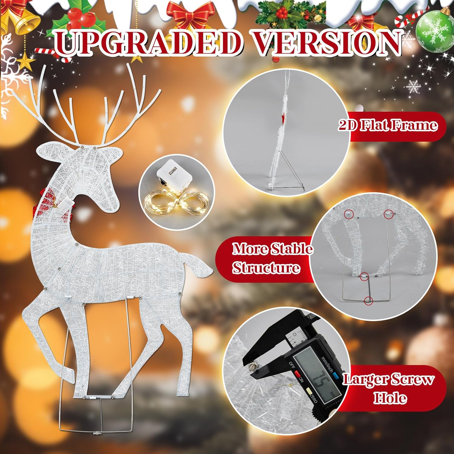 2D Lighted Reindeer Christmas  - Christmas Lights Outdoor review and price