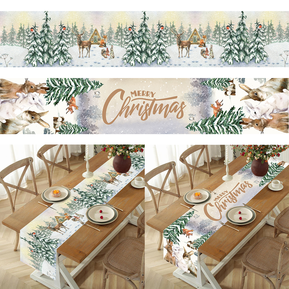 Christmas Table Runner Merry C - Christmas Table Runner review and price