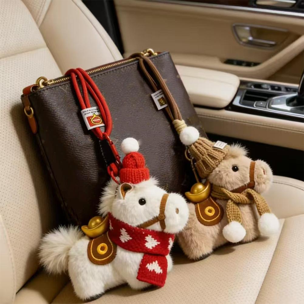 Cute Plush Horse Keychain Wint - Santa Hat Plush review and price
