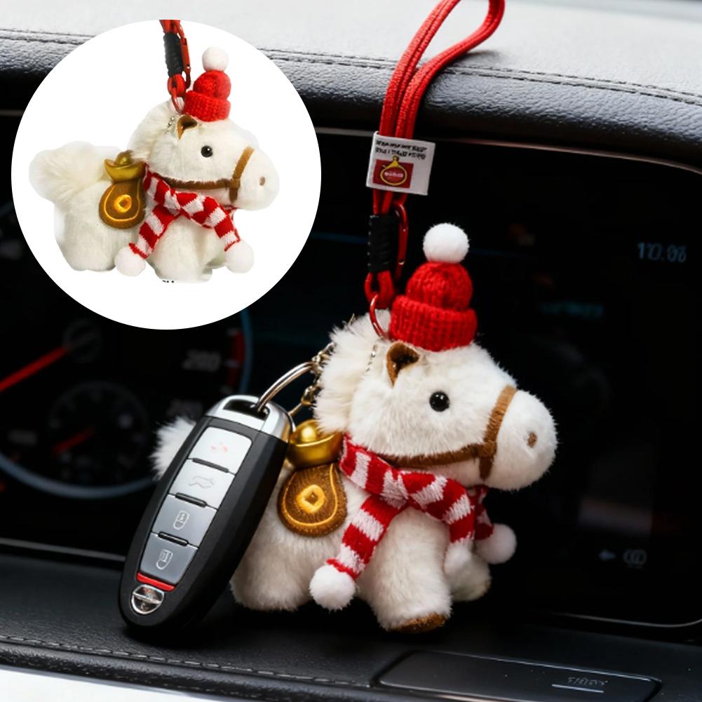 Cute Plush Horse Keychain Wint - Santa Hat Plush review and price