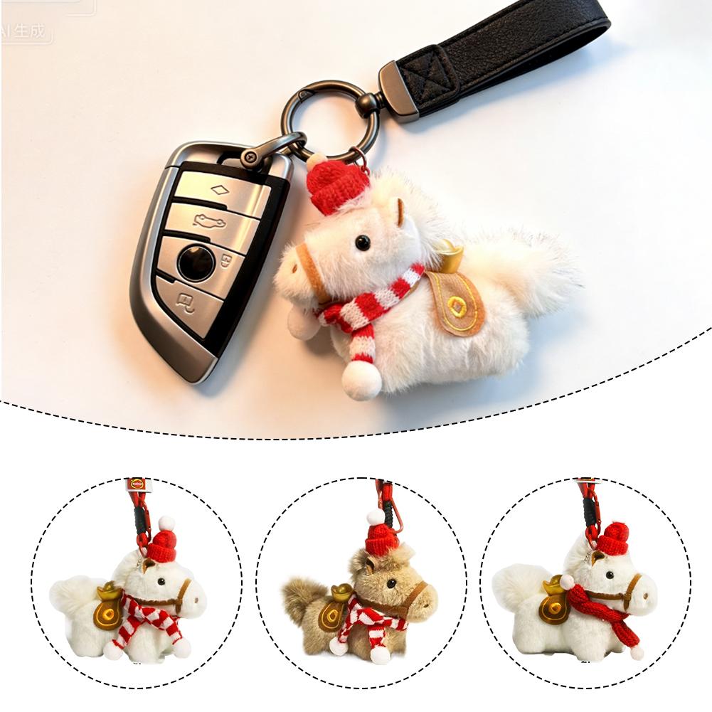 Cute Plush Horse Keychain Wint - Santa Hat Plush review and price