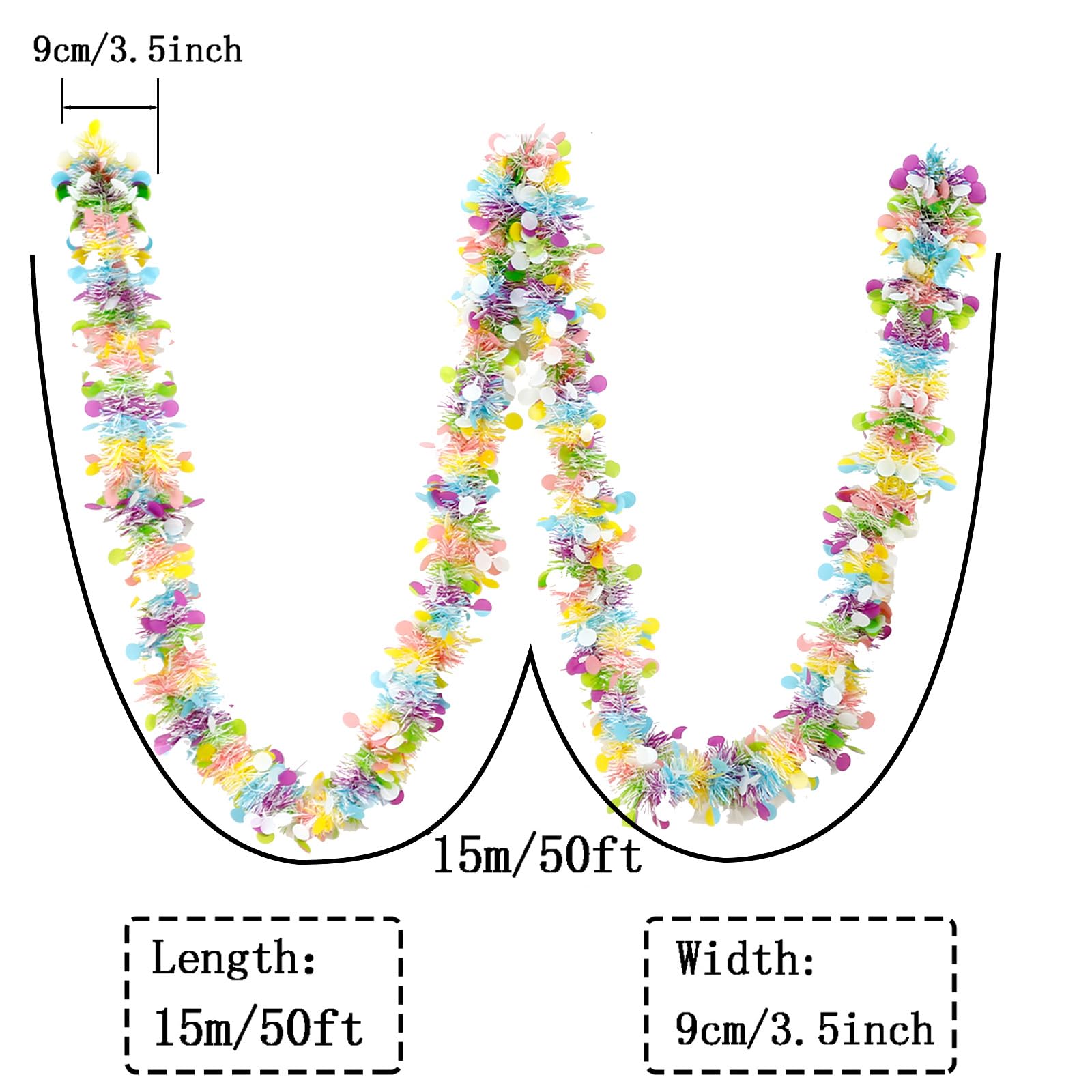 Easter Garland Decor 2PCS Glit - Tinsel Garland Decoration review and price