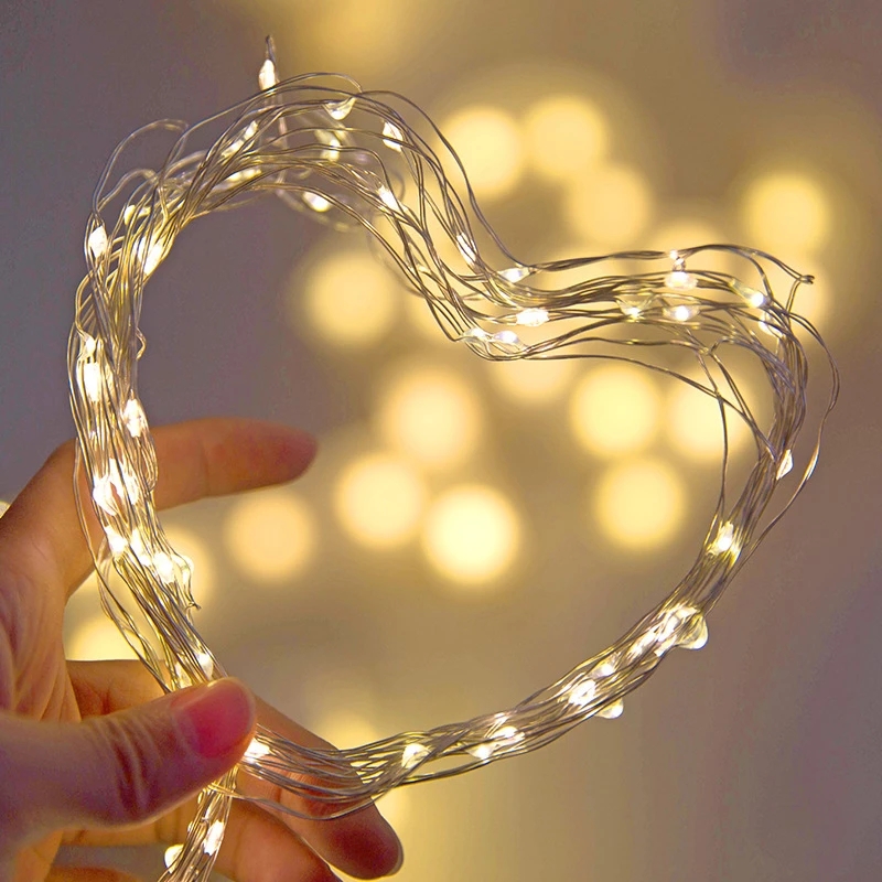 10M 5M 3M 2M Copper Wire LED T - Tinsel Garland Decoration review and price