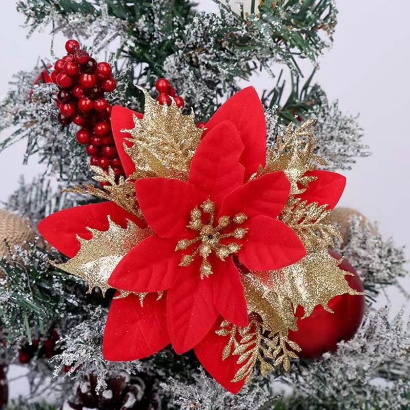 5PCS Christmas Flowers Christm - Christmas Tree Artificial review and price