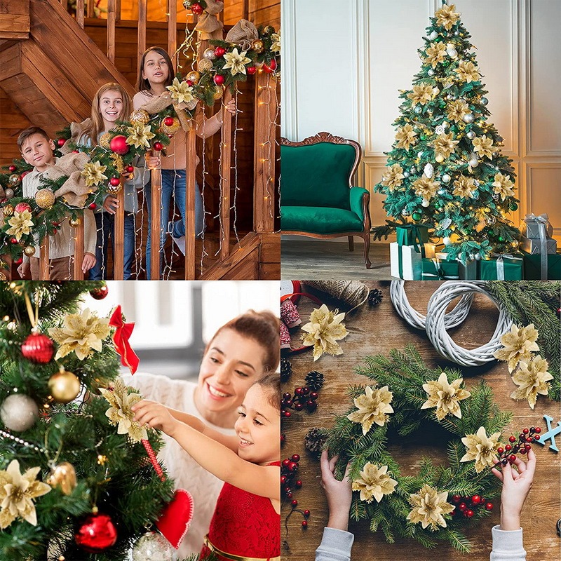5PCS Christmas Flowers Christm - Christmas Tree Artificial review and price