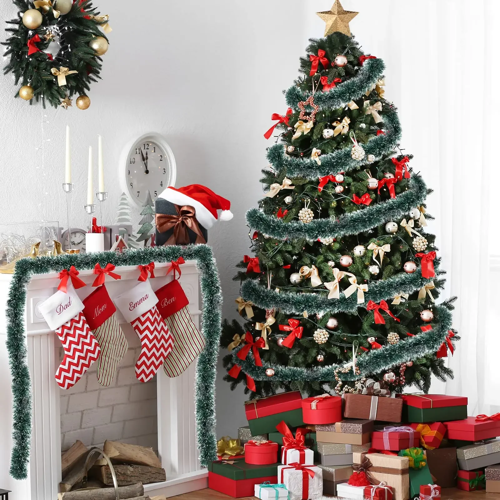2/40m Christmas Tinsel Ribbons - Tinsel Garland Decoration review and price