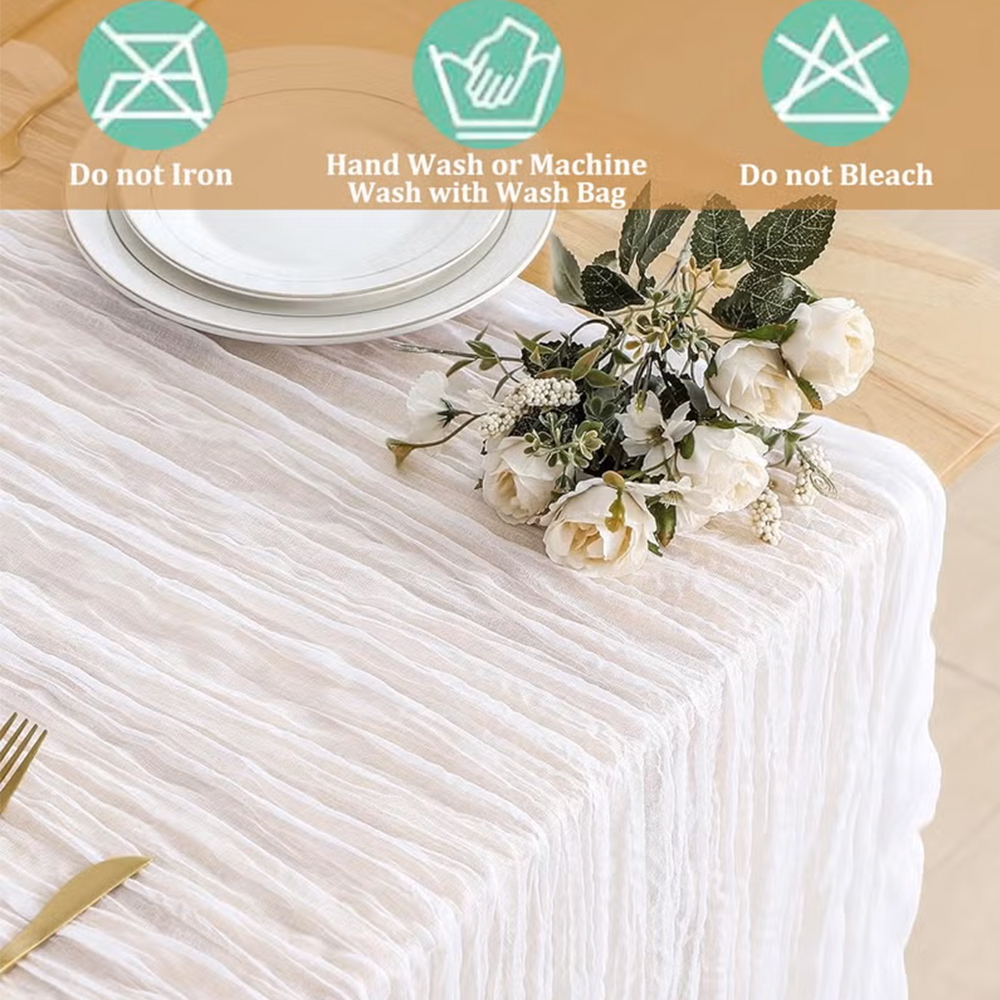 90x400CM Cheesecloth Table Run - Christmas Table Runner review and price
