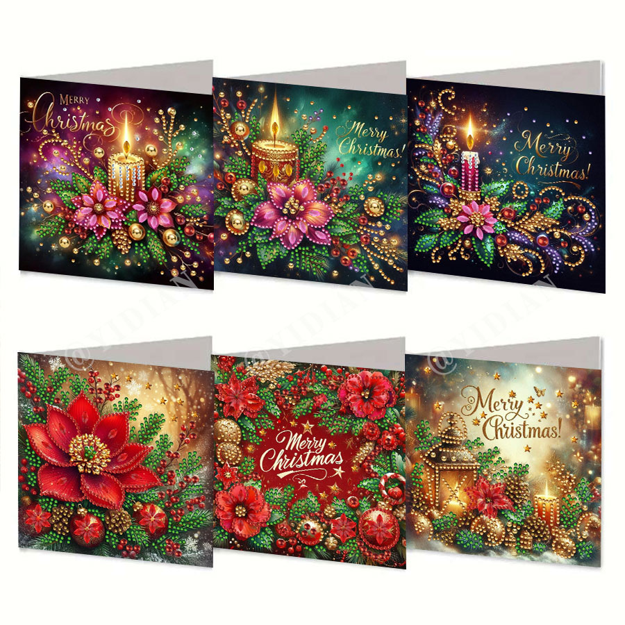 6-piece Christmas diamond pain - Holiday Candle Set review and price