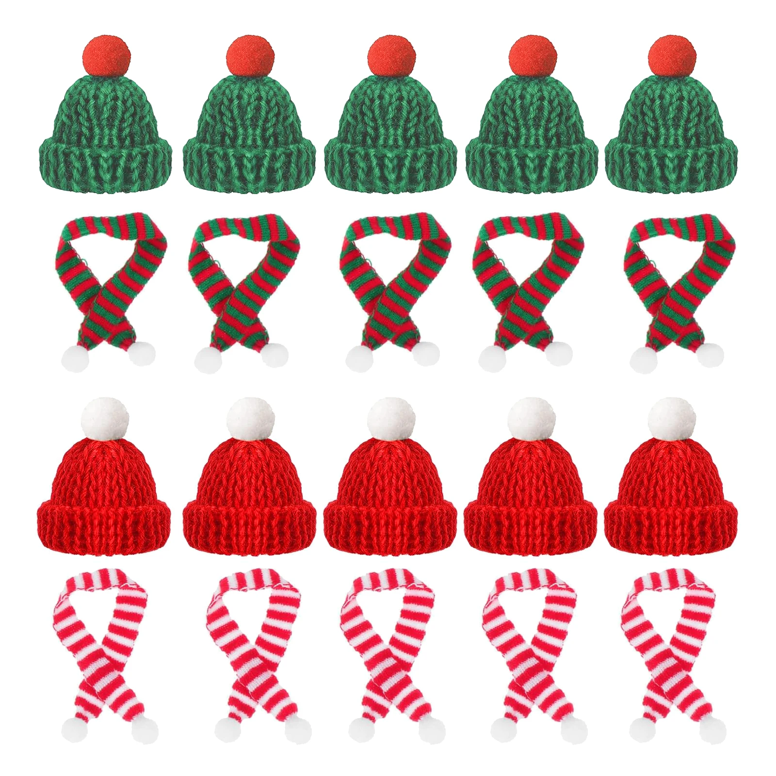 10/20pcs Mini Santa Hat & Scar - Santa Hat Plush review and price