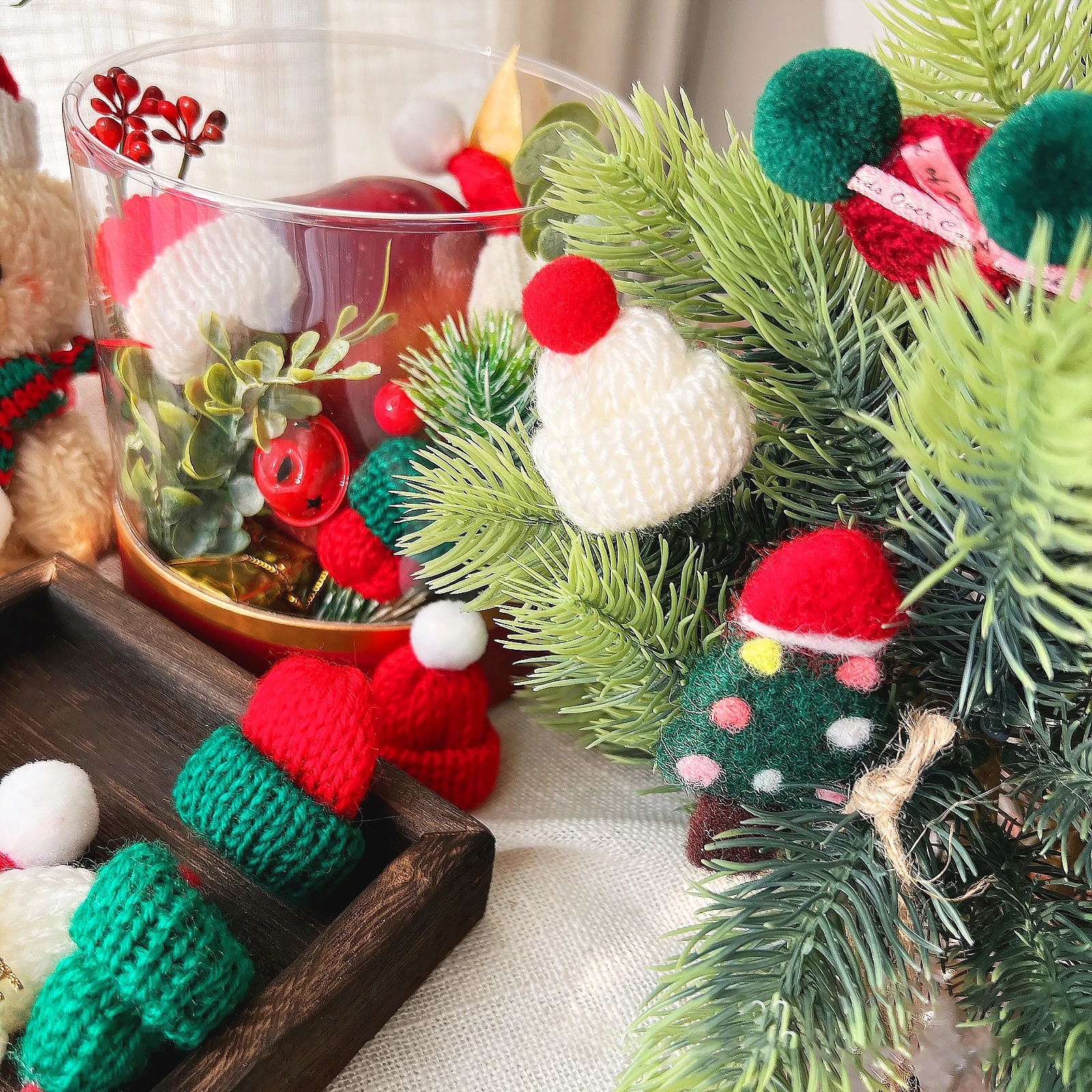 10/20pcs Mini Santa Hat & Scar - Santa Hat Plush review and price