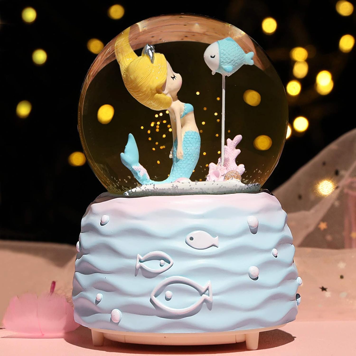 Mermaid Snow Globe Music Box w - Snow Globe Musical review and price