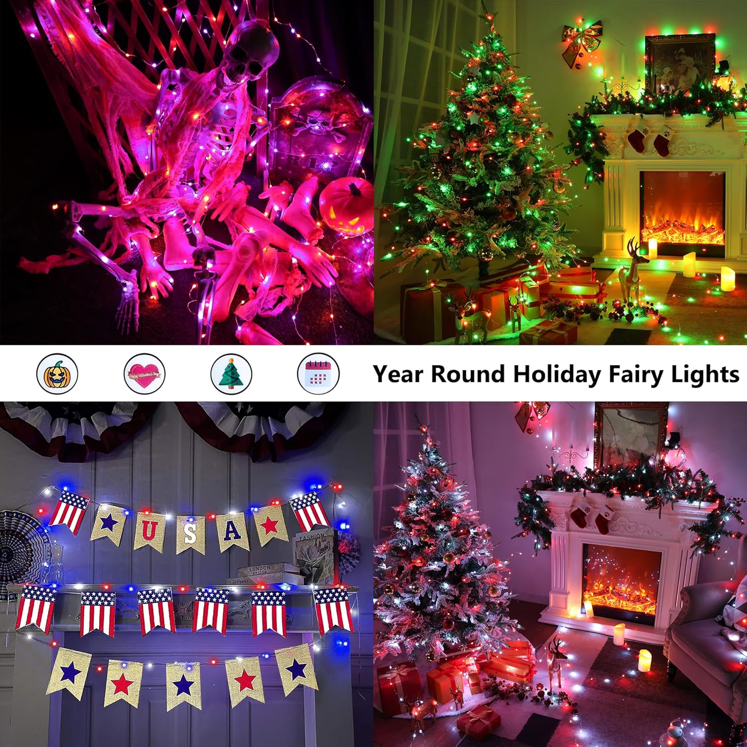 33ft 100 LED Red White Blue Fa - Led Fairy String Lights review and price