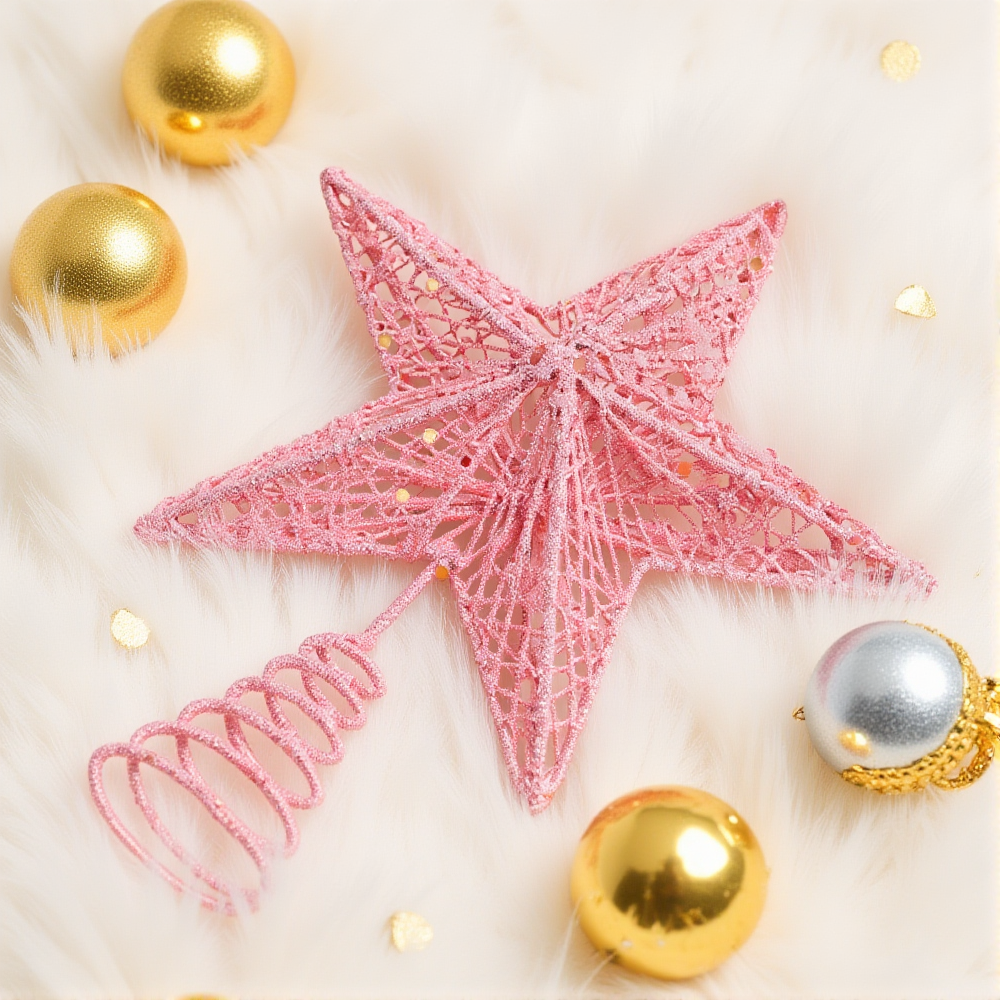 Christmas Pink Pentagon Top St - Star Tree Topper review and price