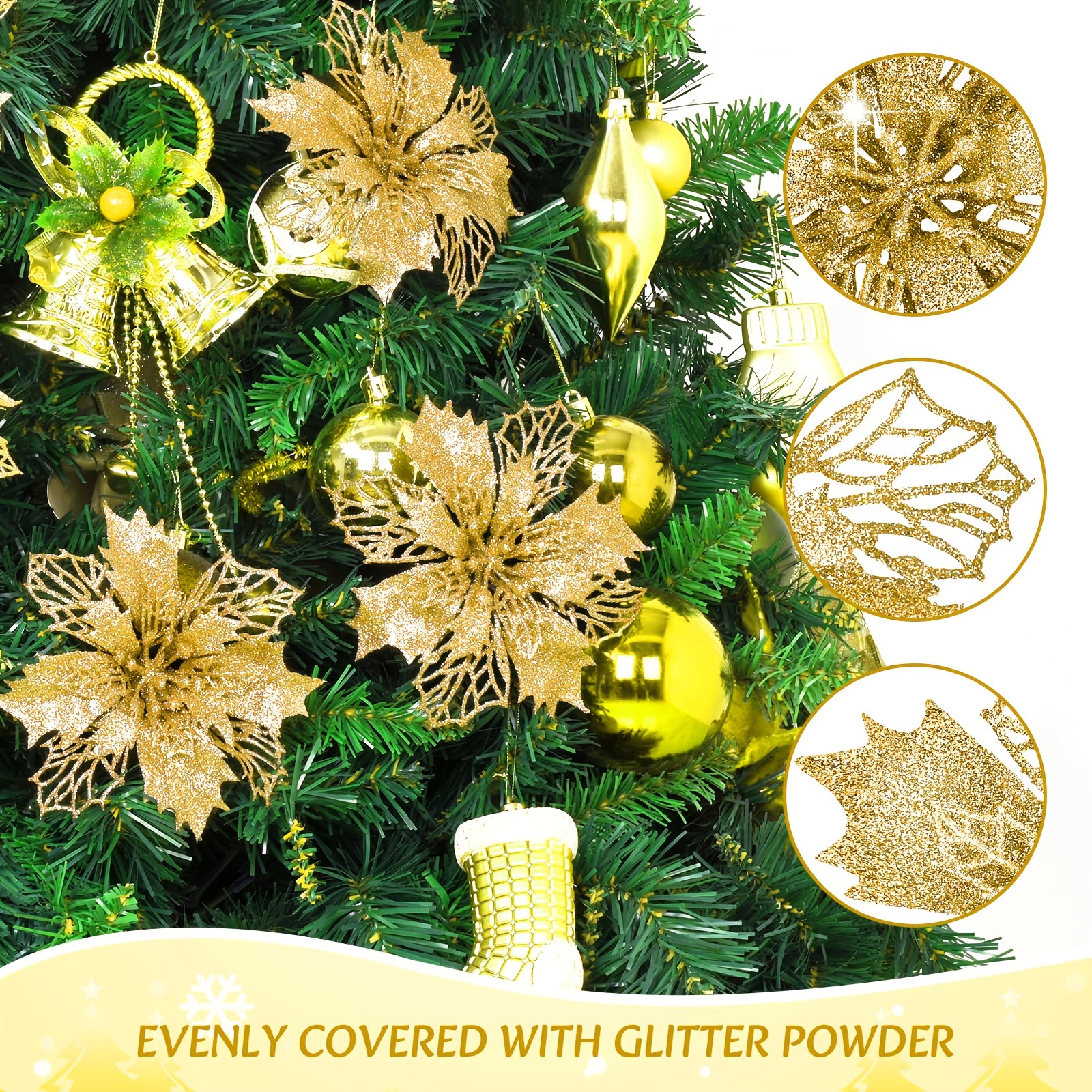 14Pcs Artificial Flowers 11CM  - Christmas Tree Artificial review and price