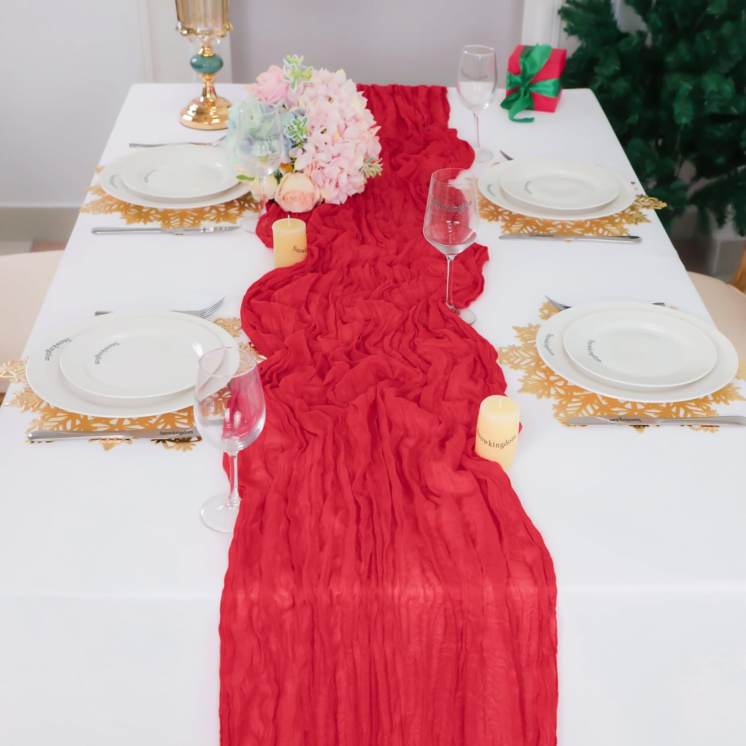 1.8/3/4M Long Red Table Runner - Christmas Table Runner review and price