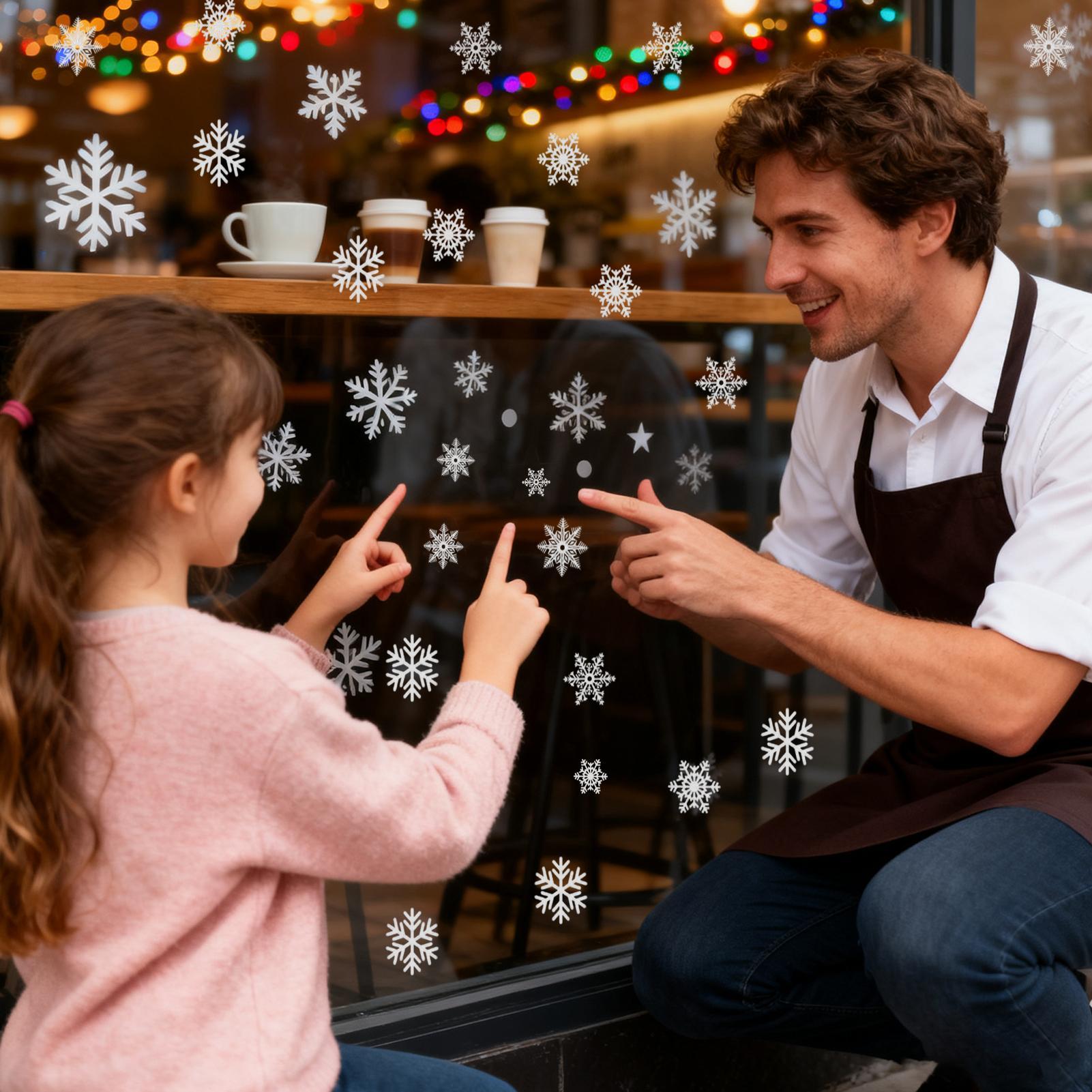 Snowflake Window Clings Static - Snowflake Window Decal review and price