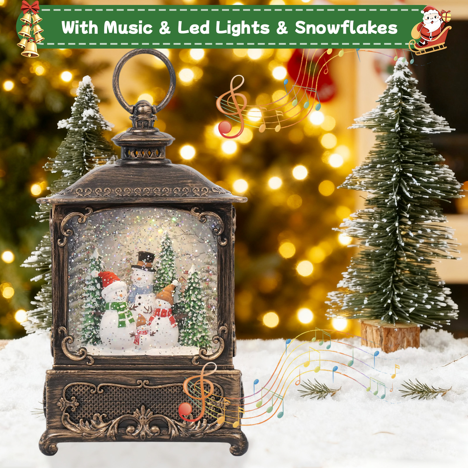 Music Snow Globe Lantern with  - Snow Globe Musical review and price