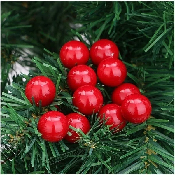 500/50pcs Mini Artificial Red  - Christmas Wreath Fake review and price