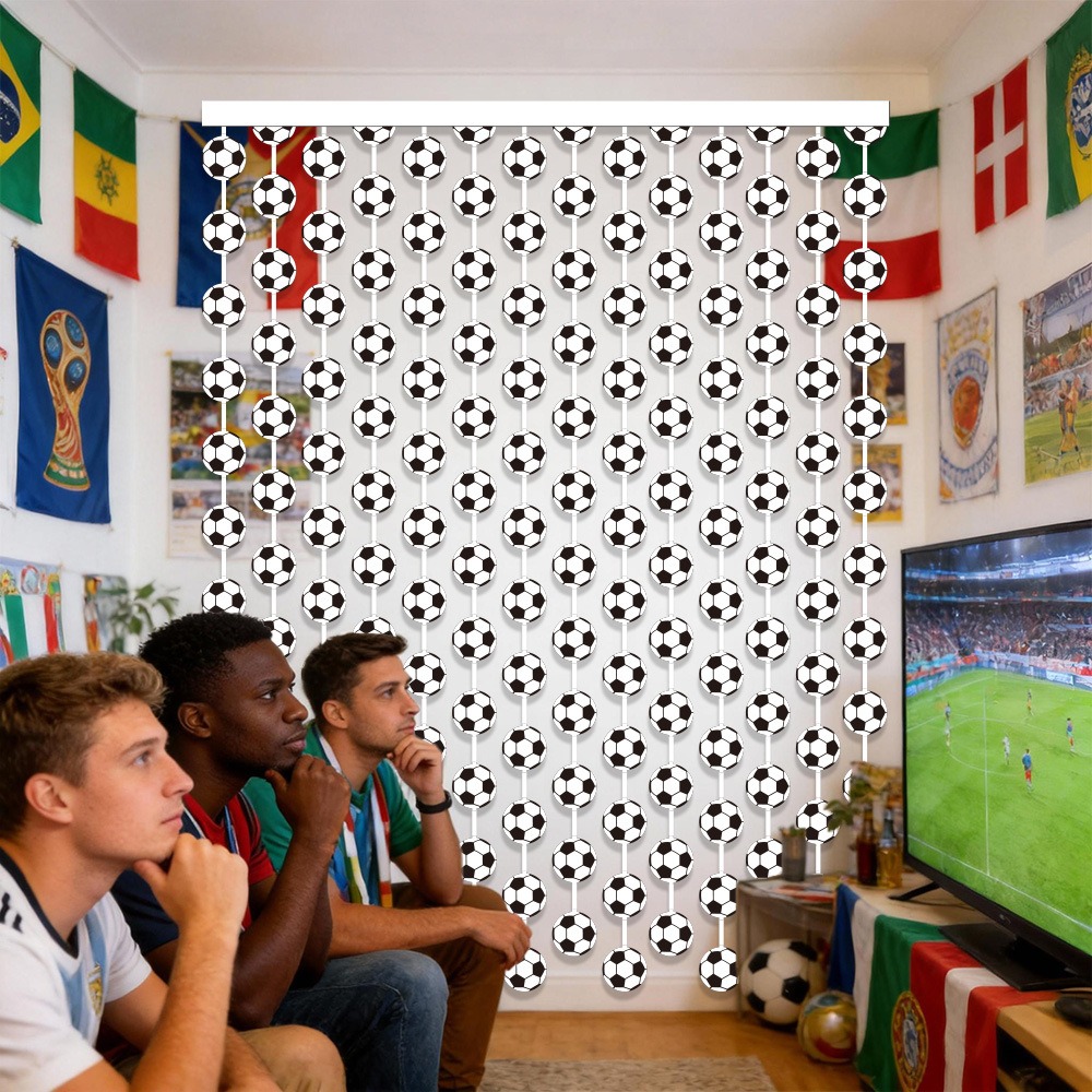 Soccer Football Theme Rain Cur - Tinsel Garland Decoration review and price