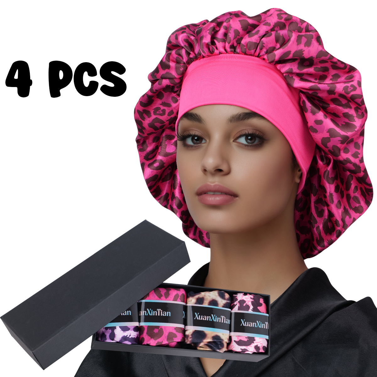 4PCS Mystery Hair Bonnet Gift  - Gift Box Wrap Set review and price