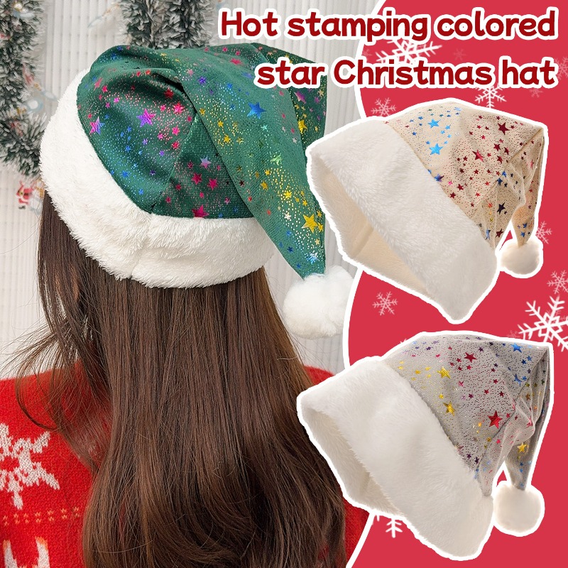 1-10Pcs Christmas Hat Warm Red - Santa Hat Plush review and price
