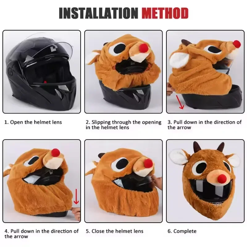 Motorcycle Cartoon Plush Helme - Santa Hat Plush review and price