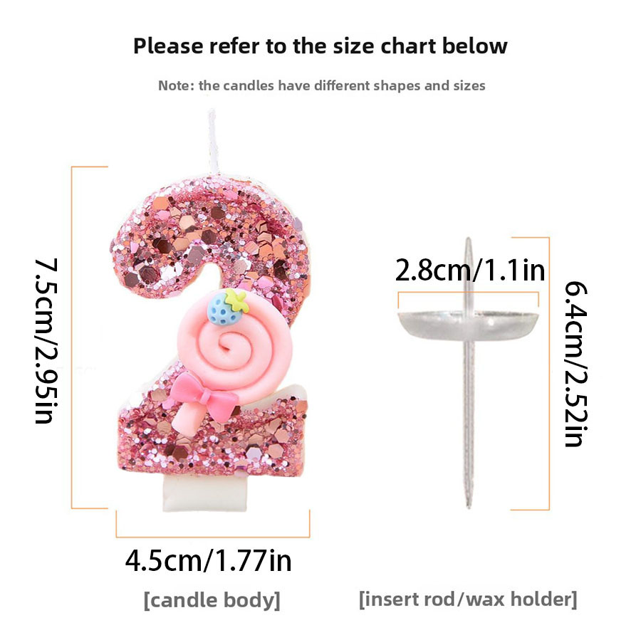 1pc Large 0-9 Numbers Pink Lol - Holiday Candle Set review and price