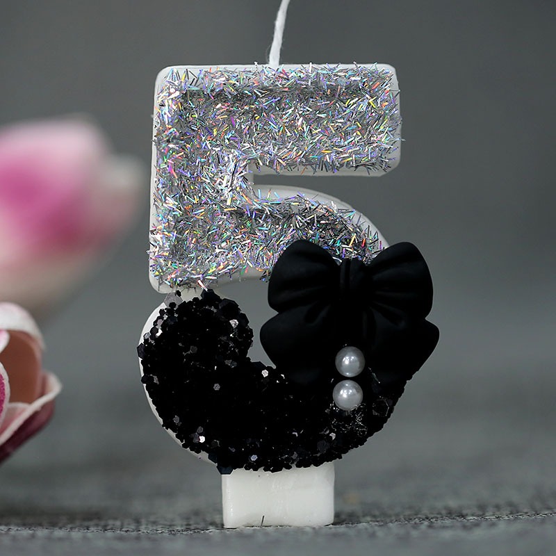 Midnight Bow & Pearl 0-9 Numbe - Holiday Candle Set review and price