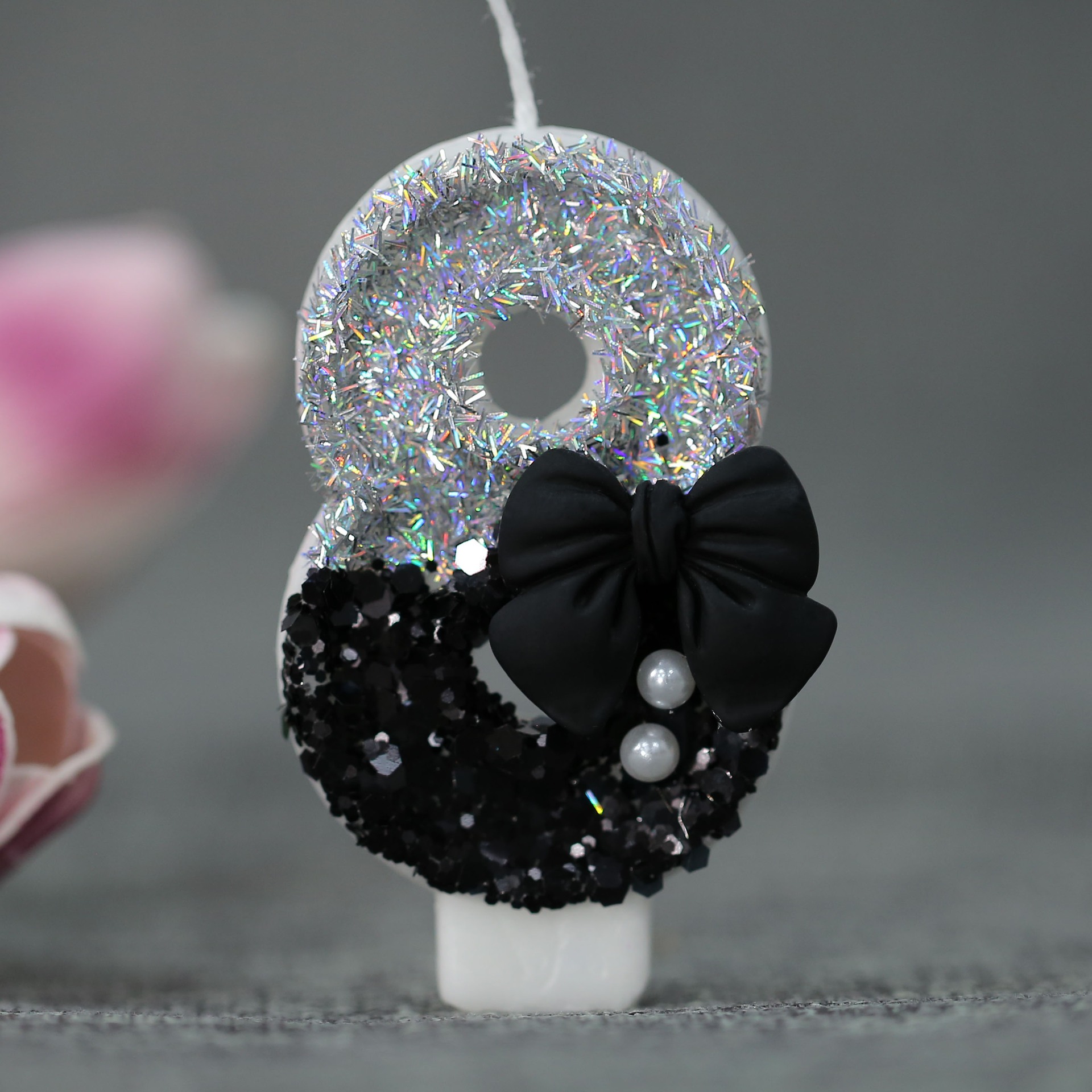 Midnight Bow & Pearl 0-9 Numbe - Holiday Candle Set review and price