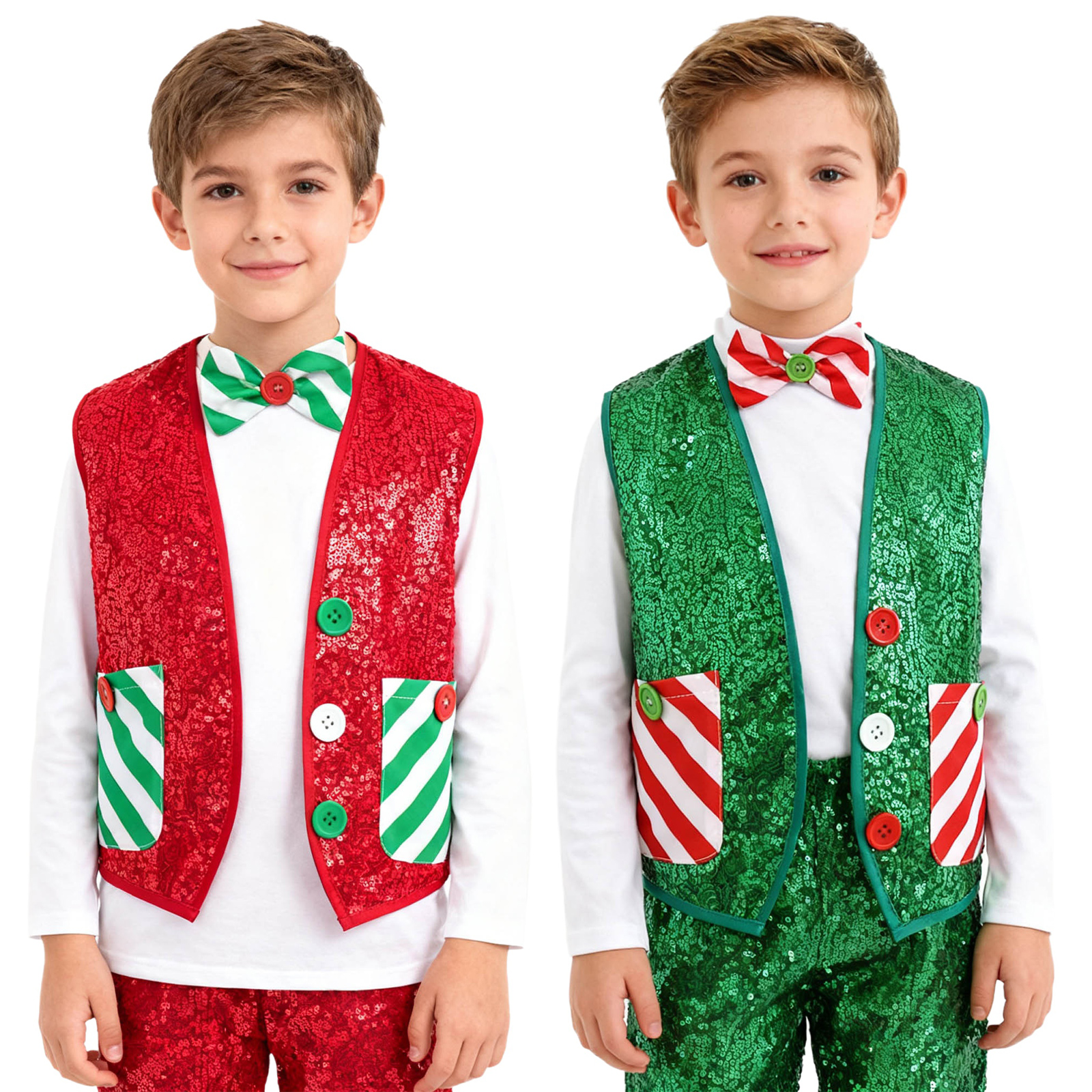 Boys Girls Christmas Shiny Seq - Elf Costume Christmas review and price