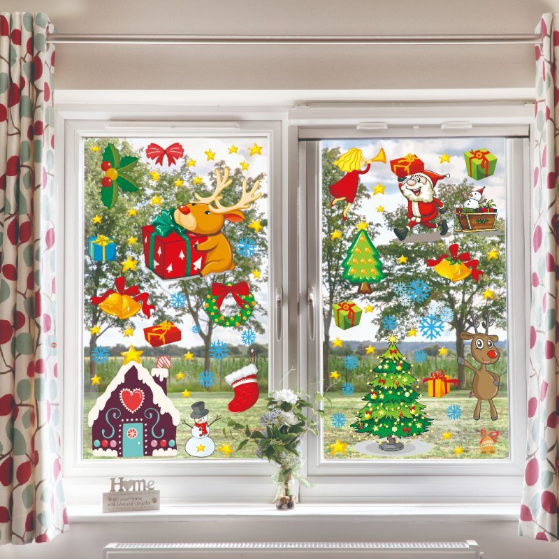 4pcs PVC Christmas Snowflake W - Snowflake Window Decal review and price