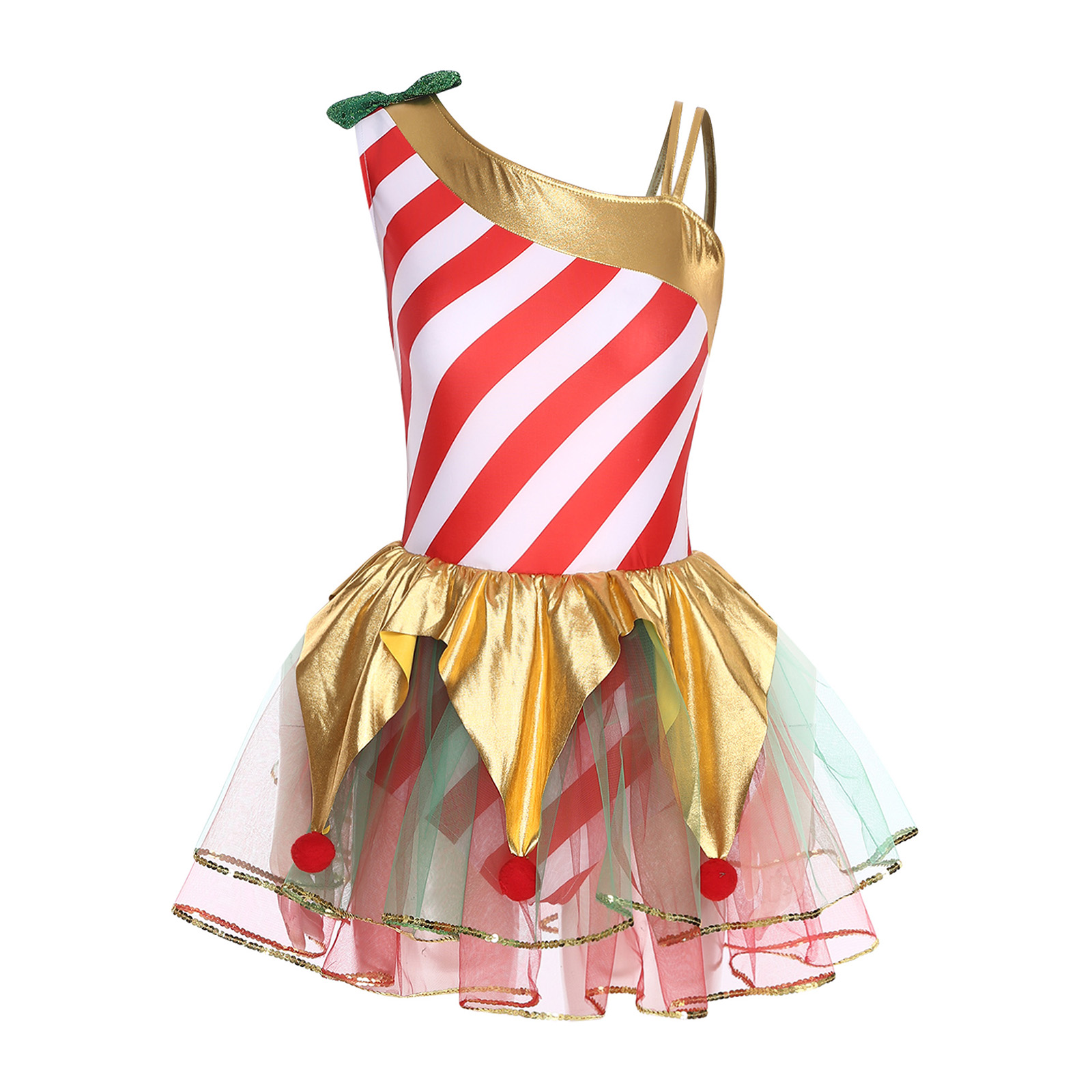 Women Christmas Candy Cane Dre - Elf Costume Christmas review and price