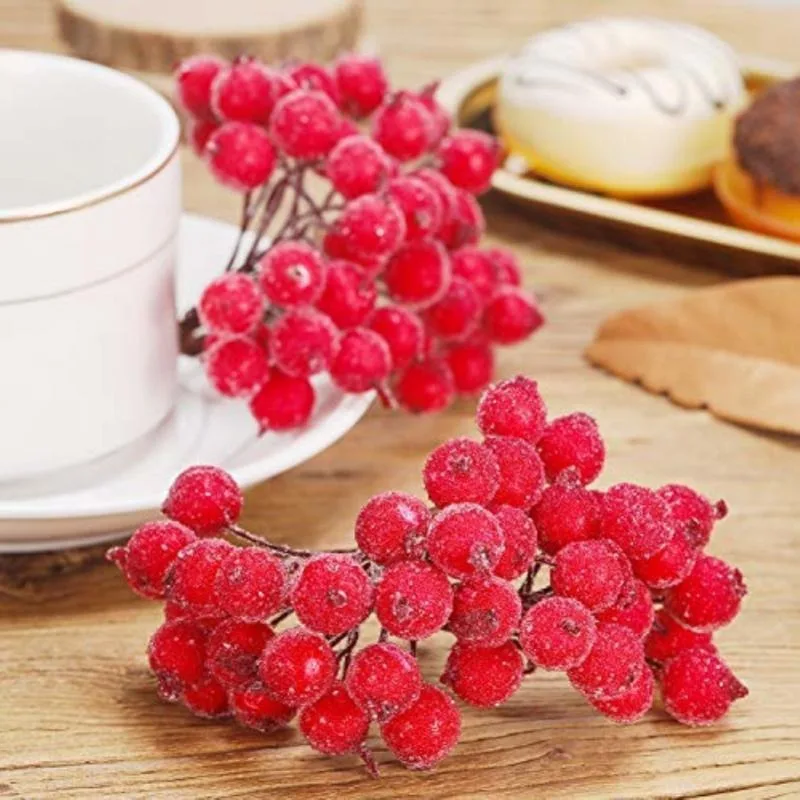 Artificial Frosted Holly Berri - Christmas Wreath Fake review and price