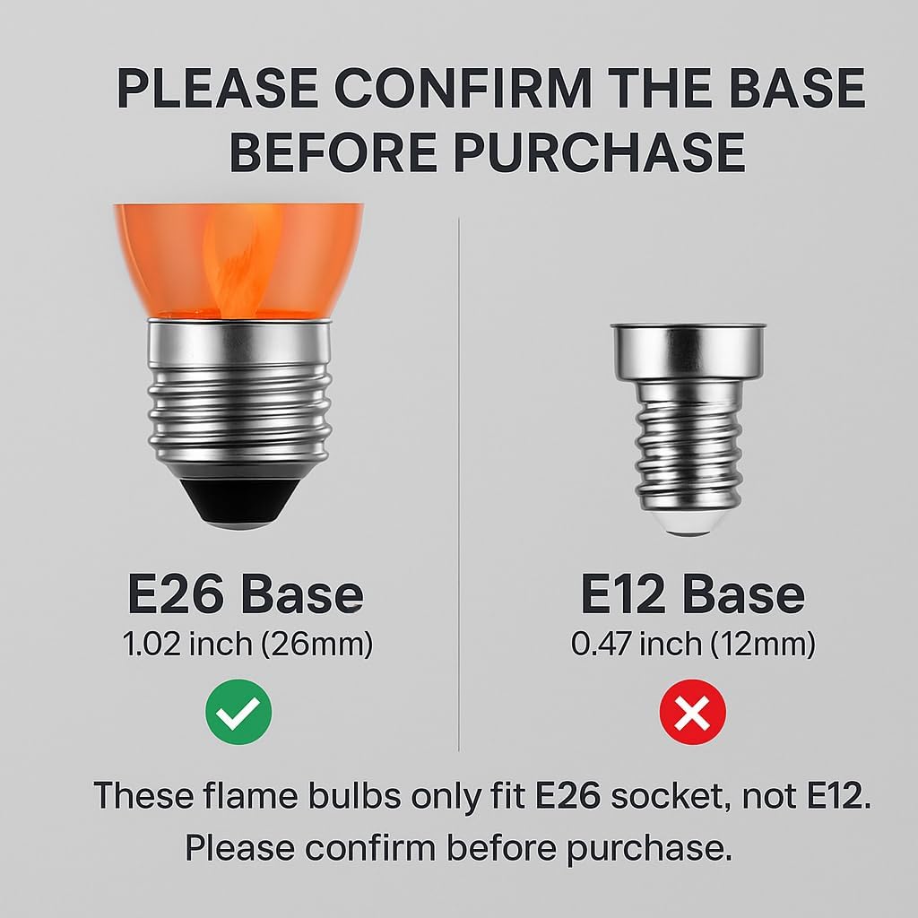 E26 Flame Light Bulbs, Flicker - Christmas Lights Outdoor review and price
