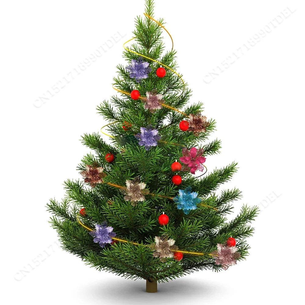 5pcs 9cm Glitter Artifical Chr - Christmas Wreath Fake review and price