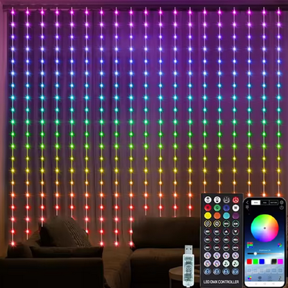 3M RGB Smart LED Curtain Light - Led Fairy String Lights review and price