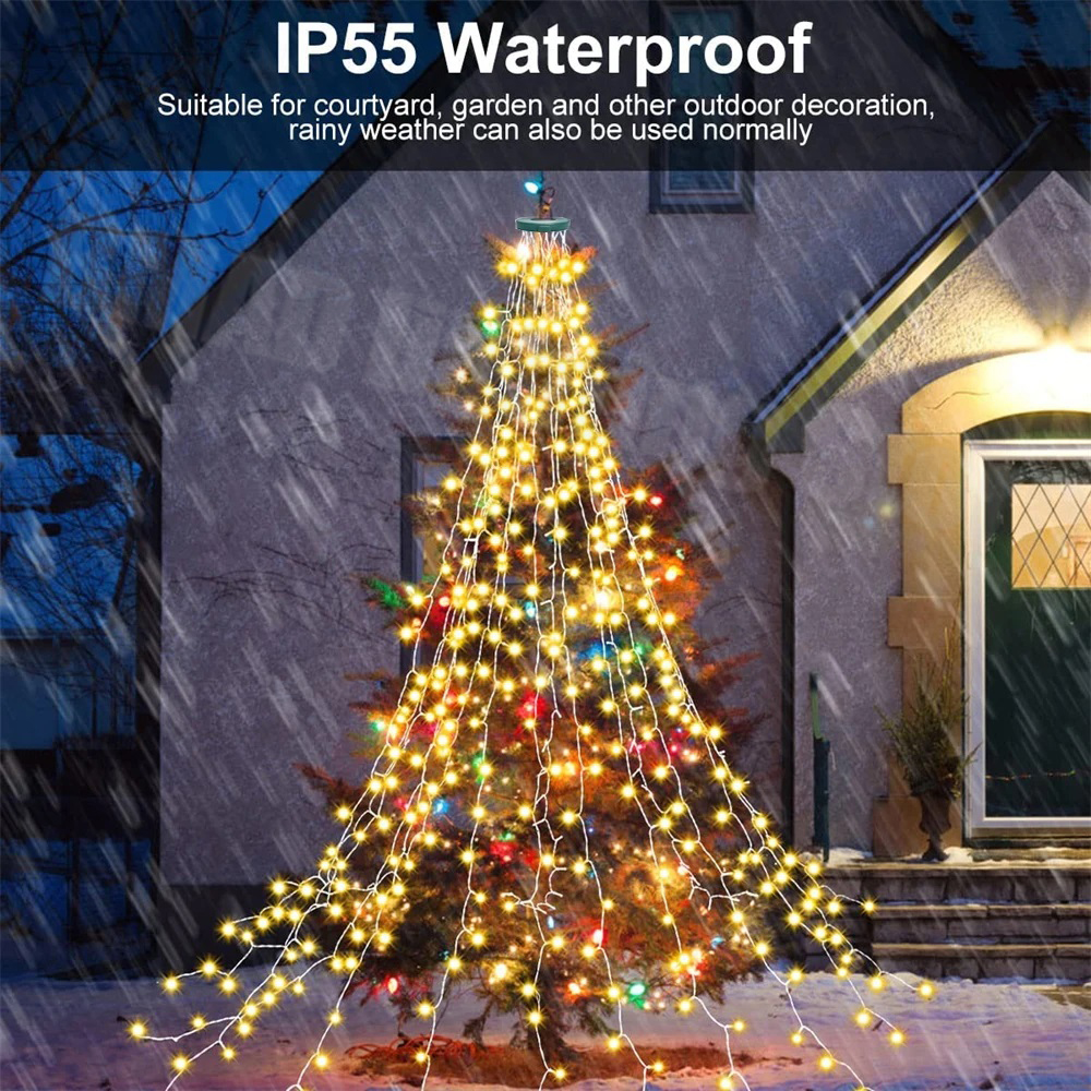 Christmas Tree Waterfall Light - Led Fairy String Lights review and price