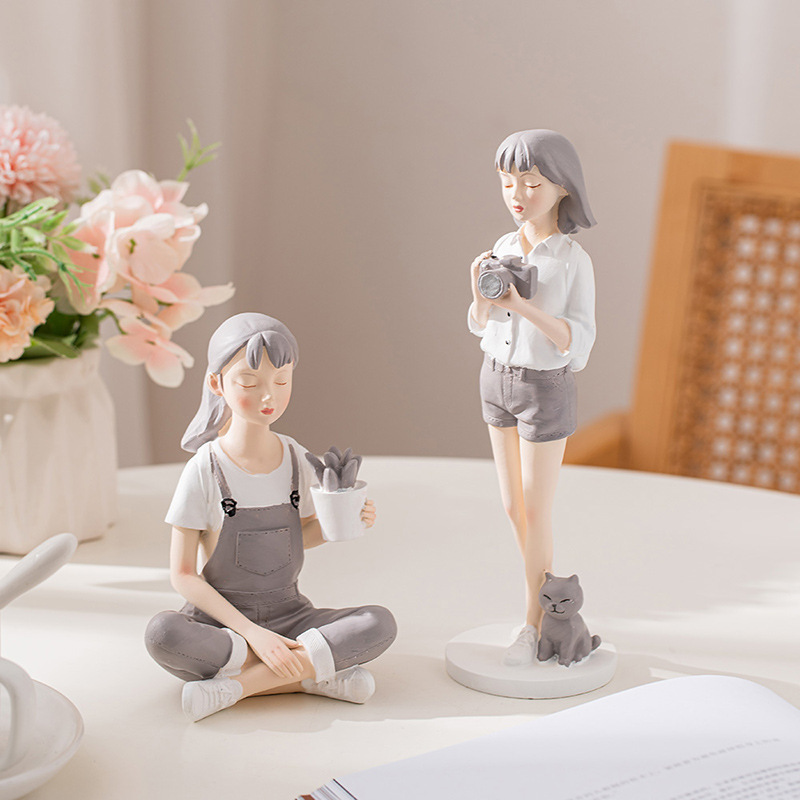 Creative Nordic Cute Girl Resi - Nutcracker Figurine review and price