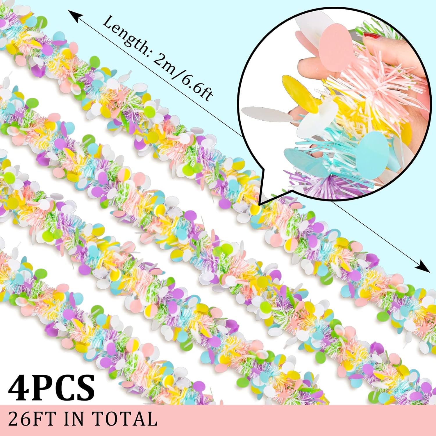 4pc Easter Tinsel Garlands Col - Tinsel Garland Decoration review and price