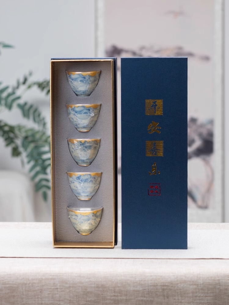 Porcelain wrapped silver cup,  - Gift Box Wrap Set review and price