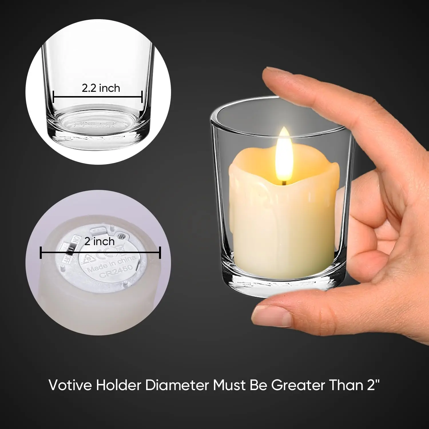 Flameless Votive Candles with  - Holiday Candle Set review and price